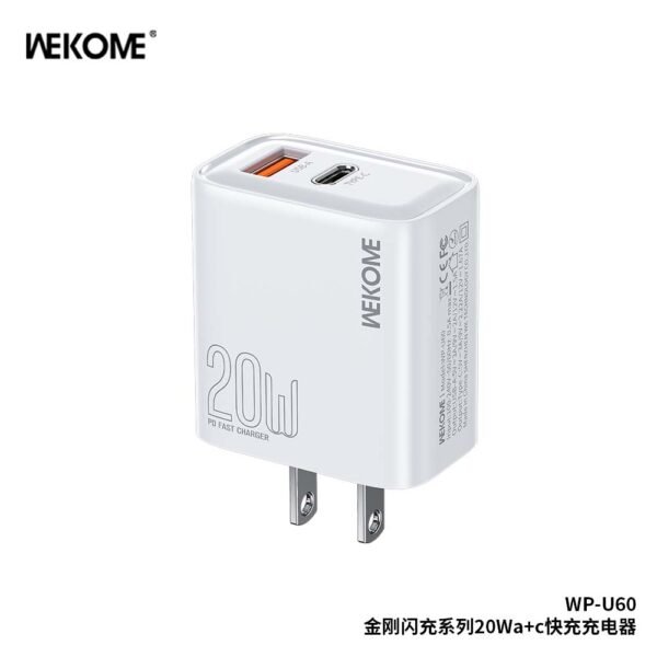 40999932-20BD-4BB0-9174-CFE67807E7AA-1.jpg WP-U60 Kinkong Flash
Charge Series 20W A+C Fast Charger