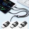 i1226 CB08 5A 3in1 Fast Charging Braided Data Cable