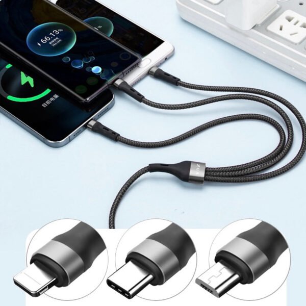 i1226 CB08 5A 3in1 Fast Charging Braided Data Cable