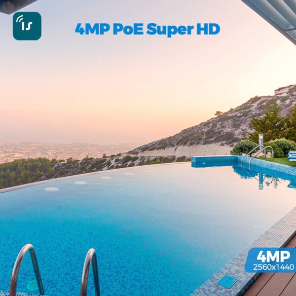 ISH-4MPOE1 Waterproof Bullet 4MP POE IR Dual Lights
