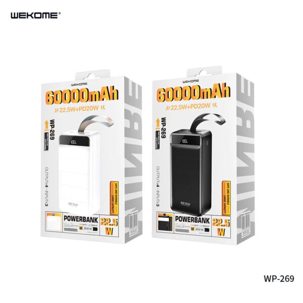 WP-269 POWERBANK 60000MAH MINRE SERIES 22.5W SUPER CHARGING